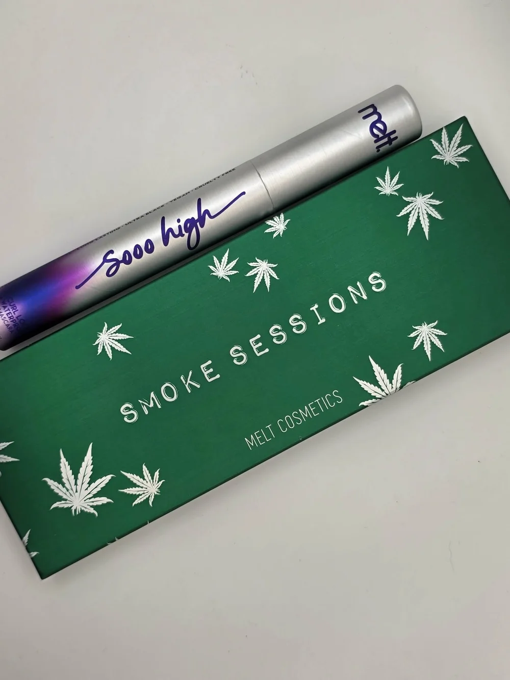 Melt Cosmetics Smoke Sessions Eyeshadow Palette And Mascara - Green & Gold